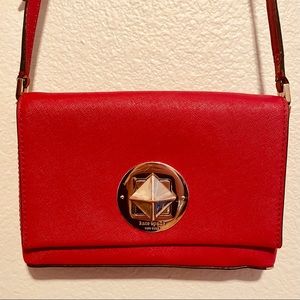 Kate Spade New York Red Burgundy Newbury Lane Sally Small Crossbody Bag Purse